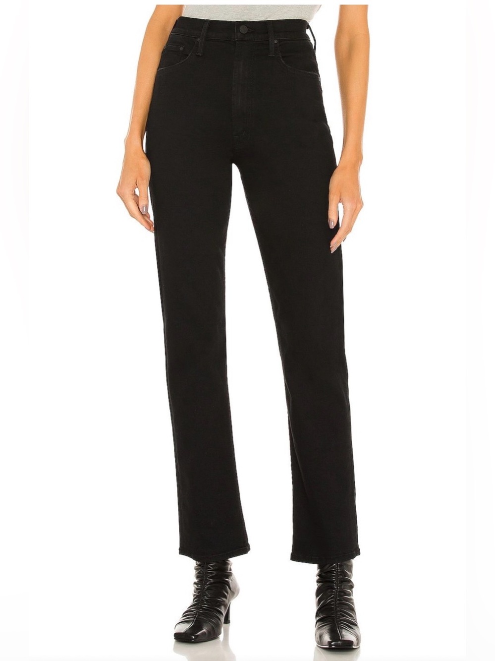 MOTHER High Rise Straight leg Rider Skimp Jeans